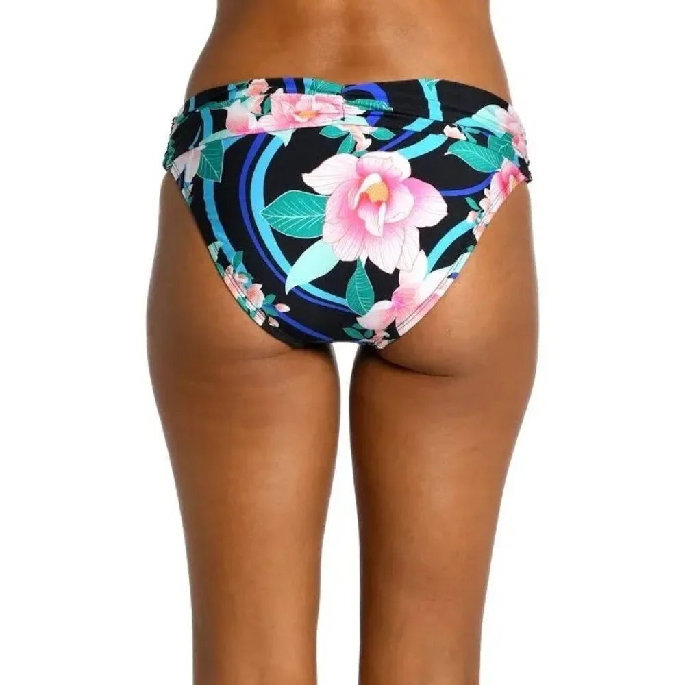 La Blanca Nightfall Blooms Shirred Band Hipster Bottom 14